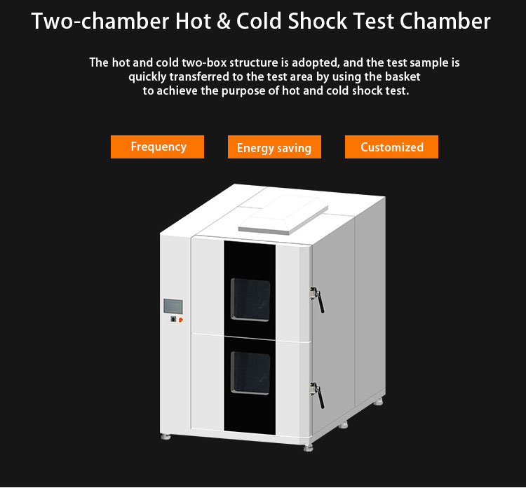 Two-chamber thermal shock environmental test chamber